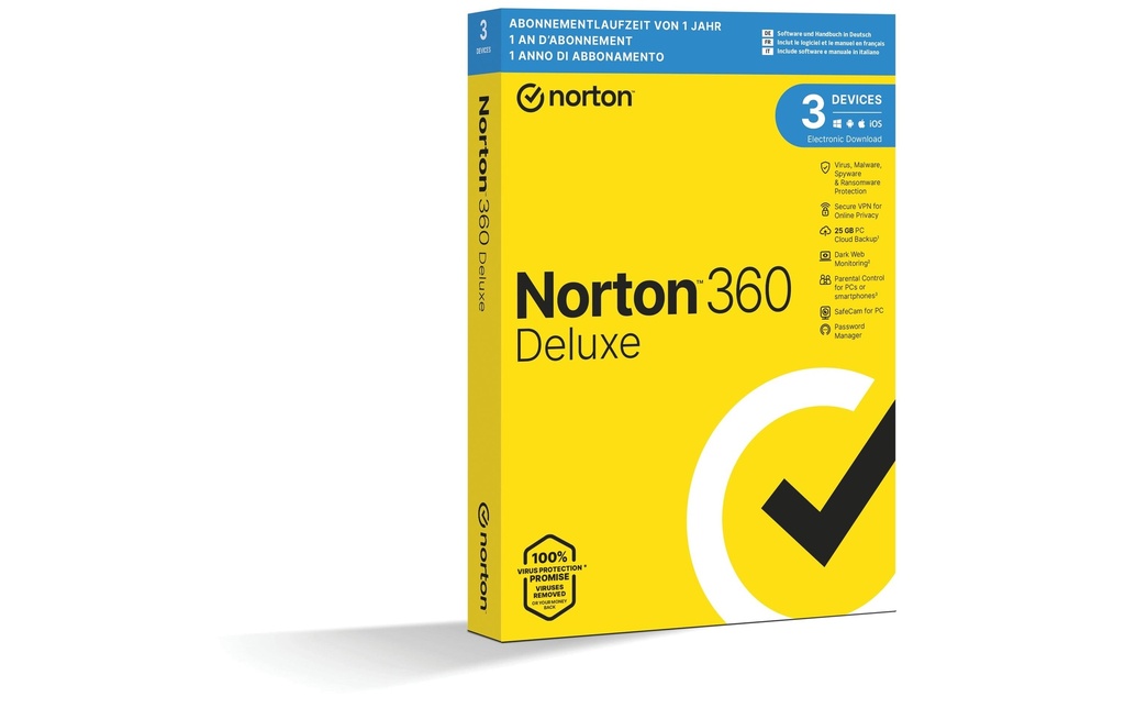 Norton Norton 360 Deluxe Boîte, 3 Appareil, 1 an