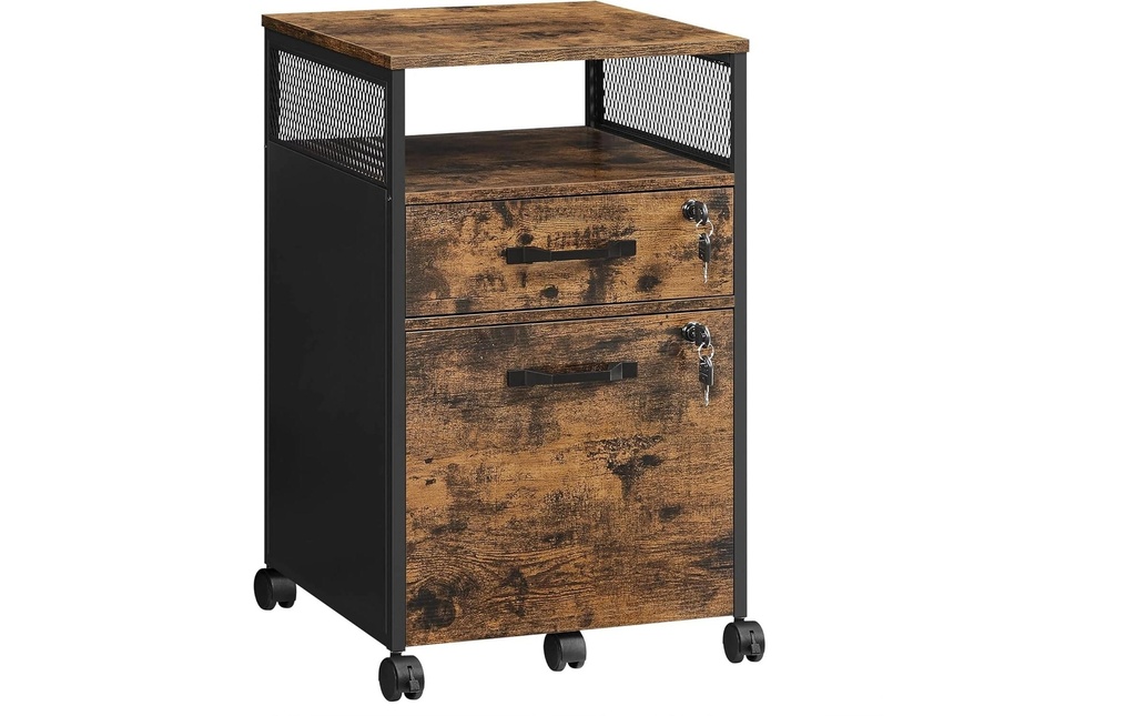 VASAGLE Chariot multifonction 42 x 44 x 67.4 cm, brun/noir