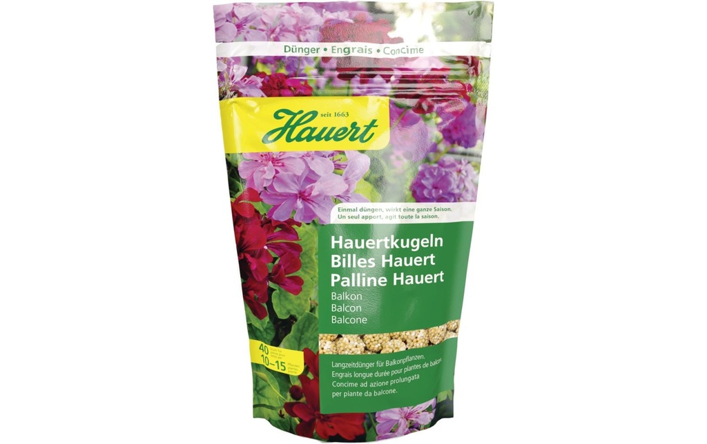 Hauert Engrais longue durée Hauertkugeln Plantes de balcon, 40 pcs.