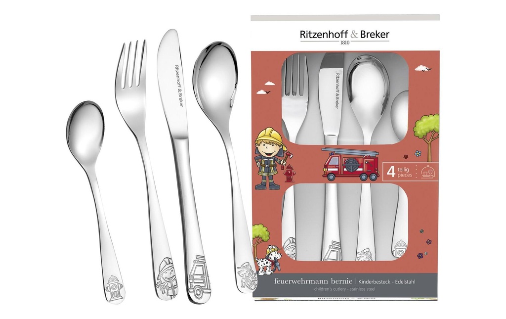 Ritzenhoff & Breker Set de couverts pour enfants Bernie 4 pièces
