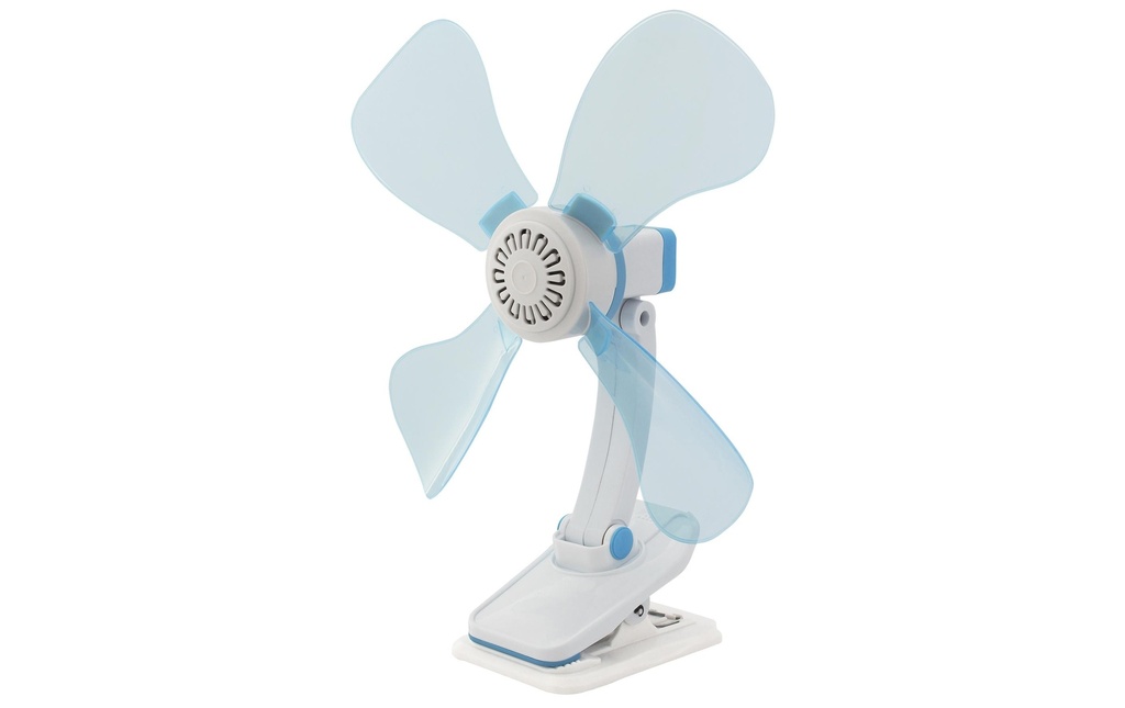 Eurotrail Ventilateur à pinces 12 V Bleu clair/Blanc