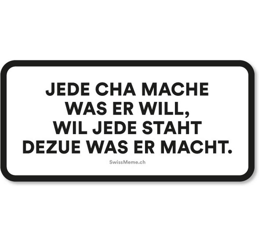 Swissmeme Autocollants Chacun fait ce qu'il veut
