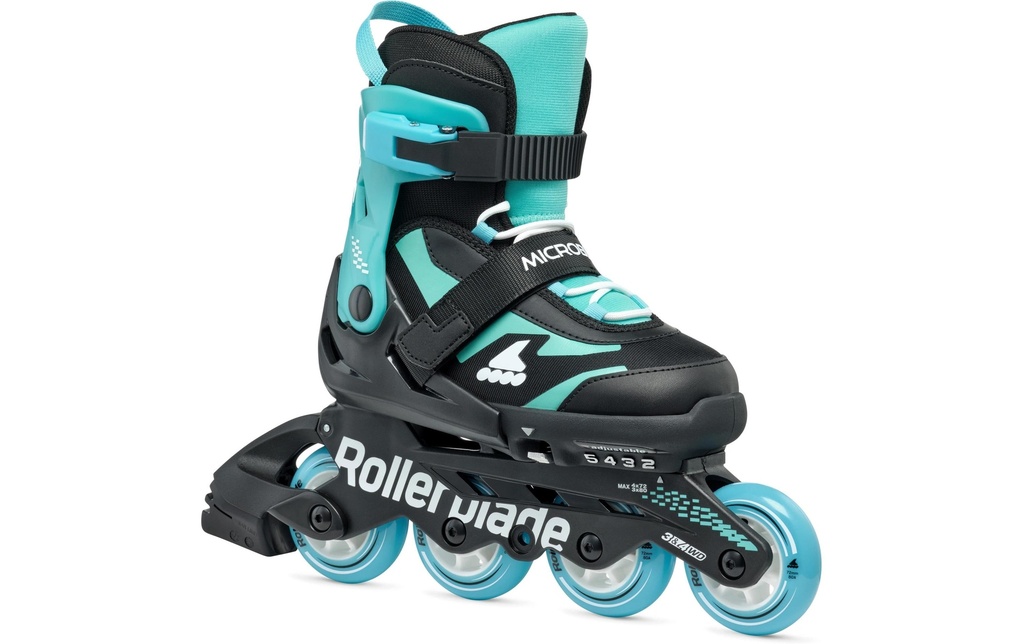 ROLLERBLADE Rollers en ligne Microblade Noir/bleu clair, 33-36.5