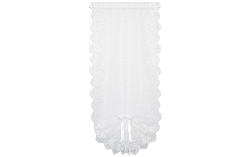 Hubatka Rideau de jour Queue d'aronde 45 cm x 90 cm, blanc