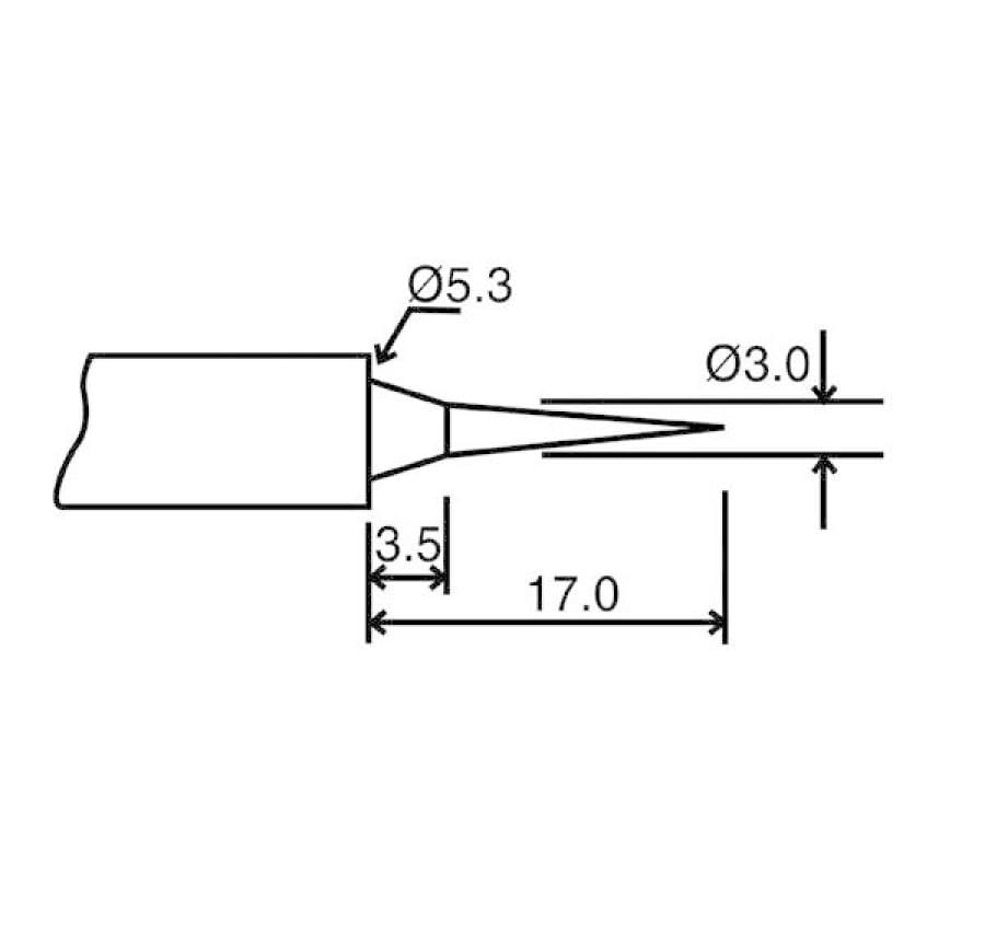 Velleman Pointe de brasage BITC10N2 rond 0.8 mm