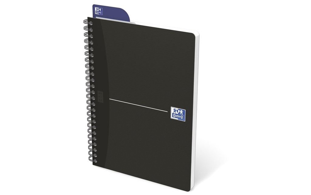 Oxford Carnet de notes Essentials Livre spirale, A5, À lignes, Noir