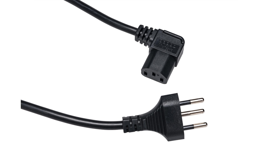 Diggelmann Câble réseau 0.5 m C13-T12 incliné latéralement vers la droite