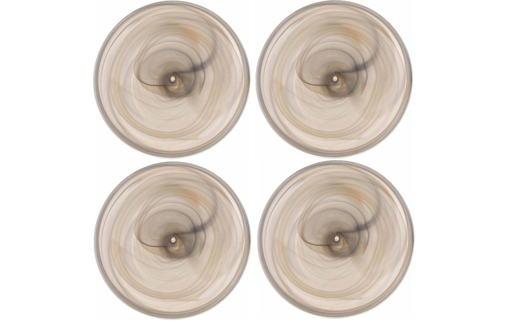 LEONARDO Assiettes pour le petit-déjeuner et à dessert Alabastro Ø 18 cm, 4 Pièce/s,Beige