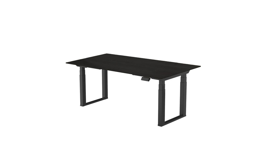 Contini table de bureau réglable en hauteur 1,6 x 0,8 m Noir