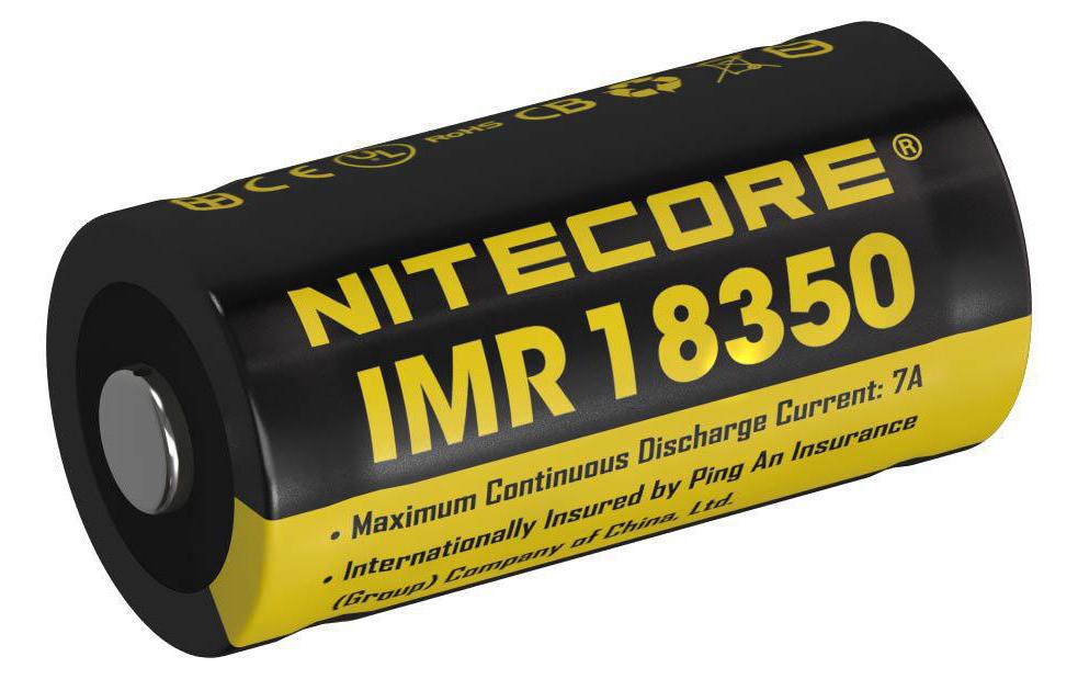 Nitecore Batterie NI18350A IMR Li-Ion Typ 18350 700 mAh, 1 Pièce/s