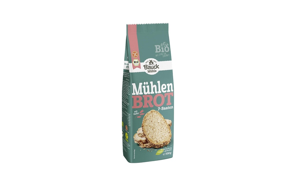 Bauck Mühle Préparation à gâteau Pain du moulin, 7 graines sachet de 500 g