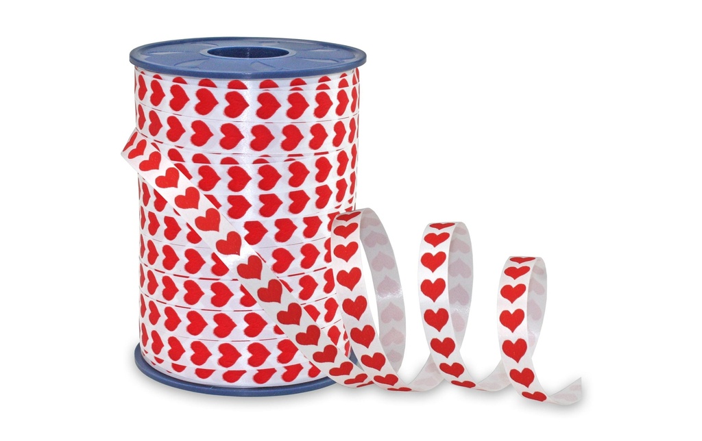 Pattberg Ruban cadeau Honeymoon 1 cm x 250 m, rouge/blanc