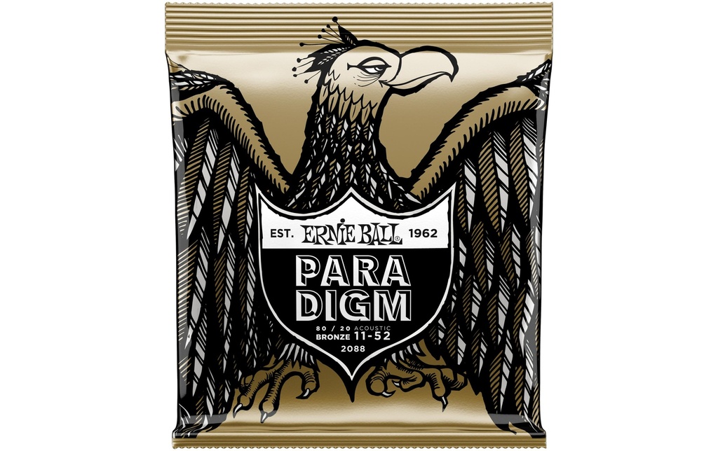 Ernie Ball Cordes de guitare 2088 Paradigm Bronze 80/20 – Light 11-52