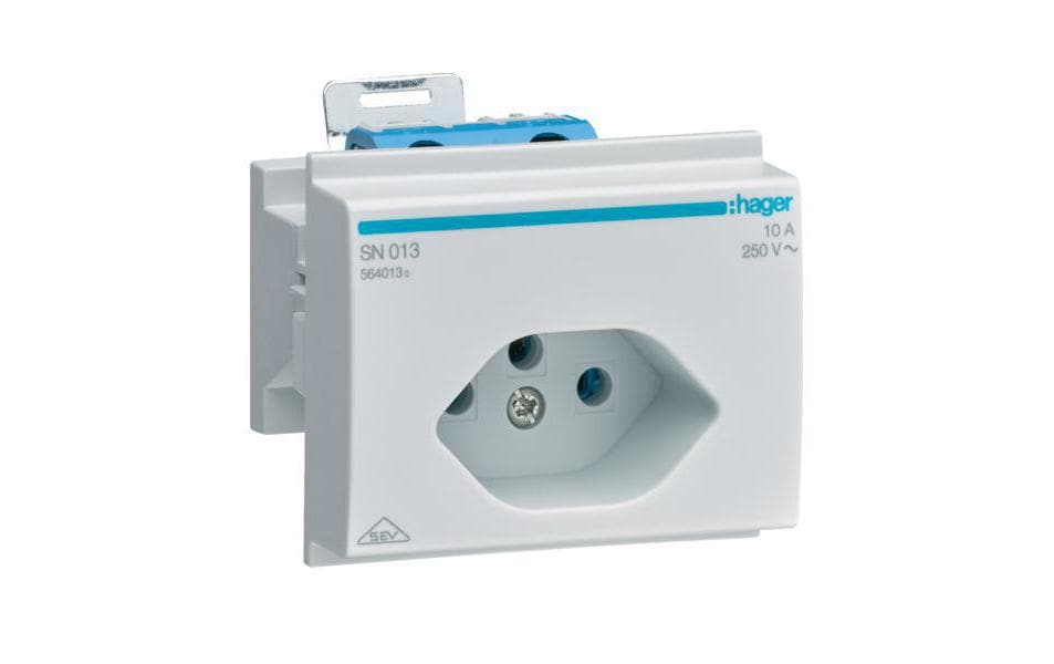 Hager Prise de courant DIN Stdo 1x T13 Schweiz