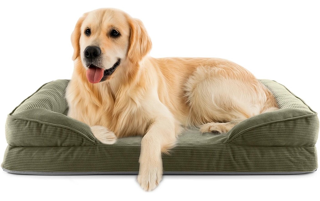 Lumaland Lit pour chien Indoor Cord L Vert olive