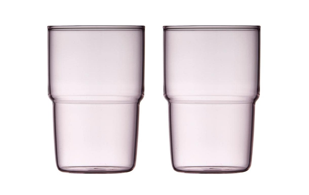 Lyngby Verre Torino Rose, 2 pièces, 40 cl