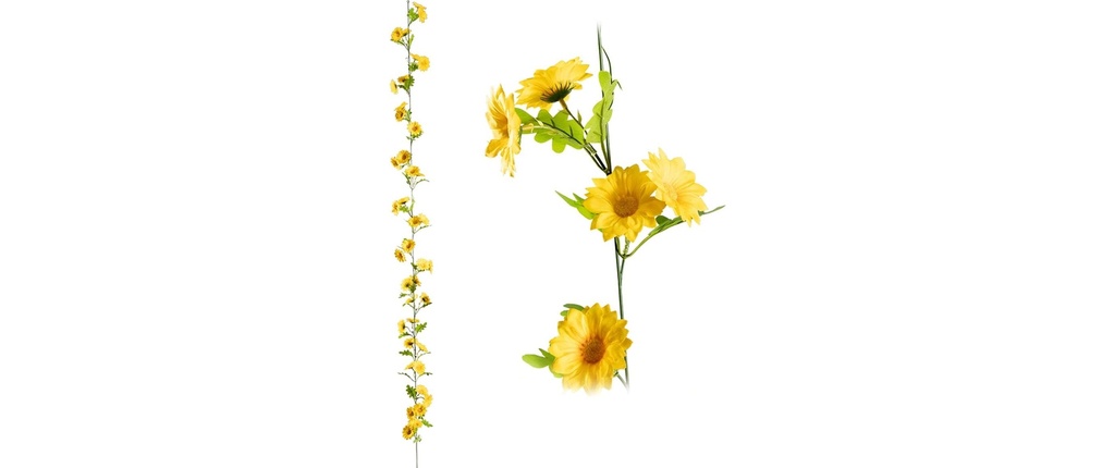 Dekomat AG Guirlande de marguerites jaune 180 cm