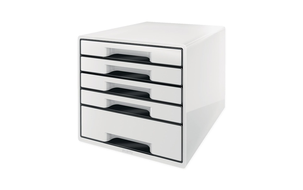 LEITZ Box tiroirs CUBE 5tir.blanc