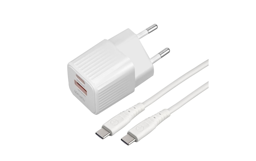 4smarts Chargeur mural USB VoltPlug Duos Mini PD 20 W + câble
