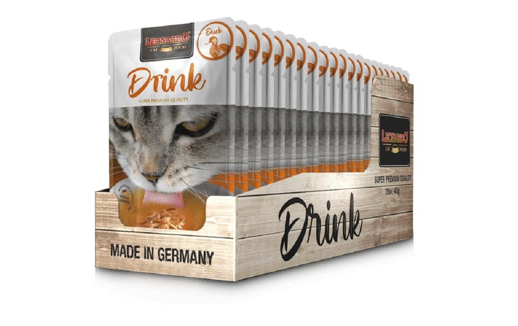 Leonardo Cat Food Collation pour chat Boisson canard, 20 x 40 g