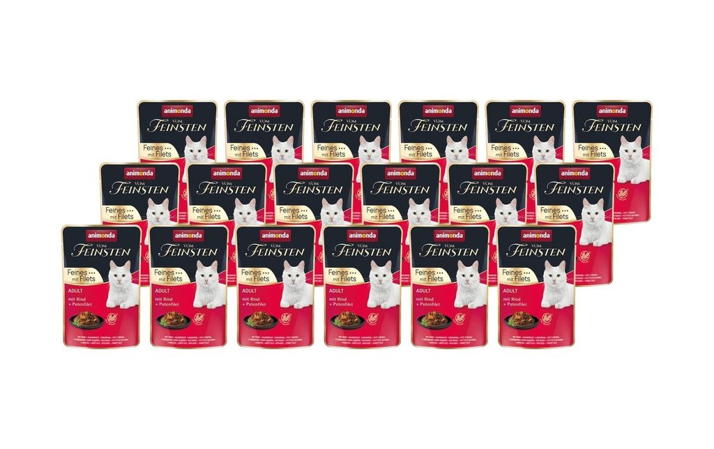 animonda Alimentation humide Vom Feinsten avec filet Bœuf & Dinde, 18 x 85 g