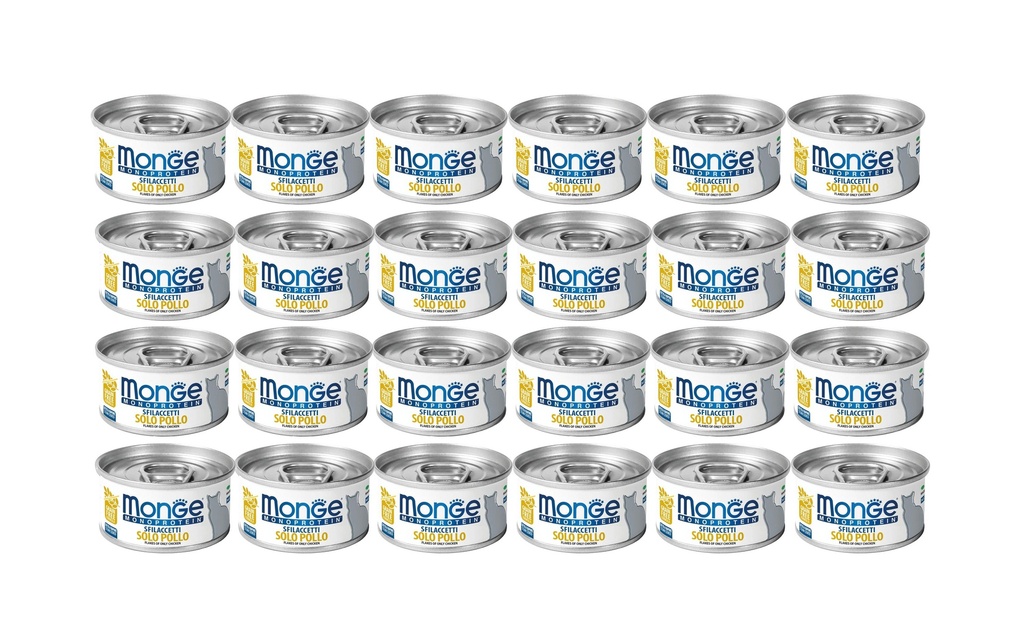 Monge Alimentation humide Chat Monoprotéine Poulet 24 x 80 g