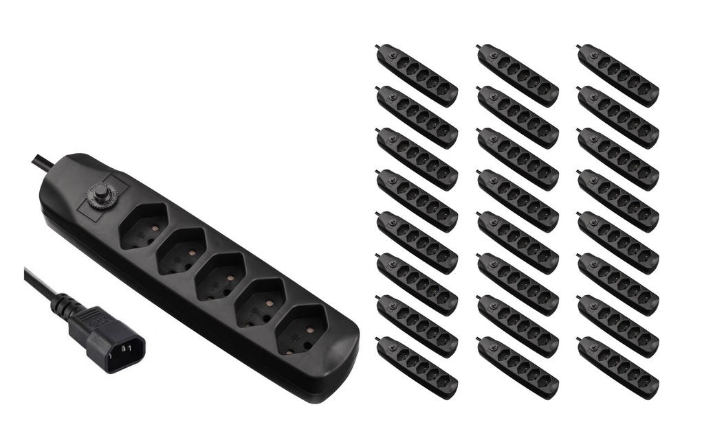 FURBER.power Bloc multiprises UPS C14 5x T13, 25 pièces