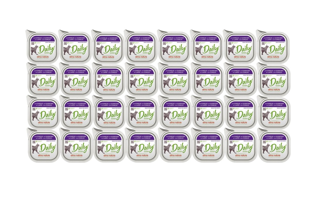 Almo Nature Alimentation humide Daily avec lapin 32 x 100g