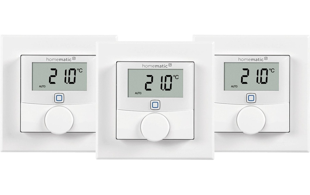 Homematic IP Smart Home 3 x thermostat mural avec capteur d'humidité