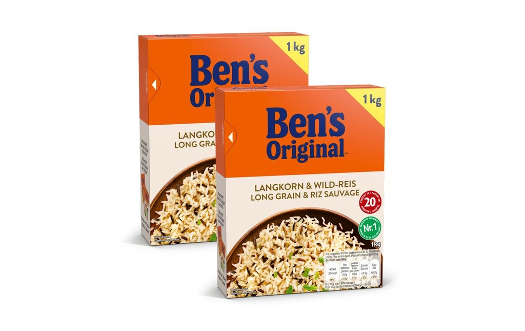Ben's Original Riz long grain & sauvage 2 x 1 kg