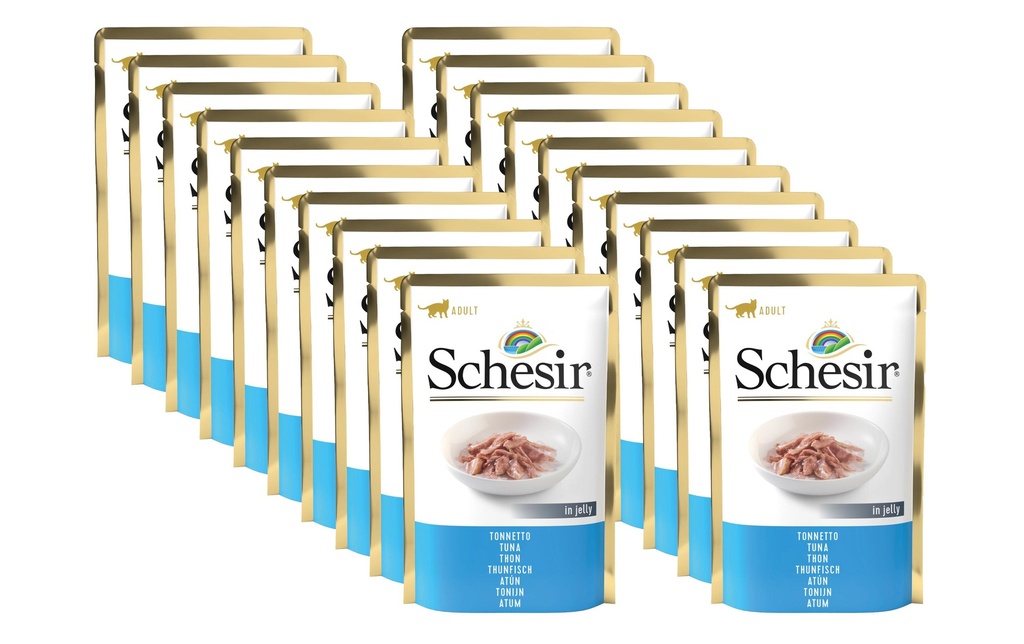 Schesir Alimentation humide Thon en gelée, 20 x 85 g