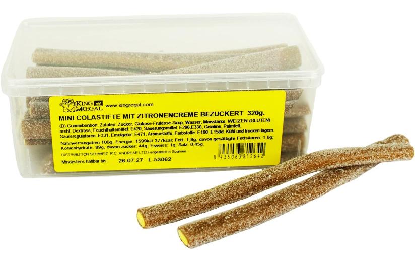 King Regal Bonbons gommeux Mini bâtonnets de Coca Sour 320 g