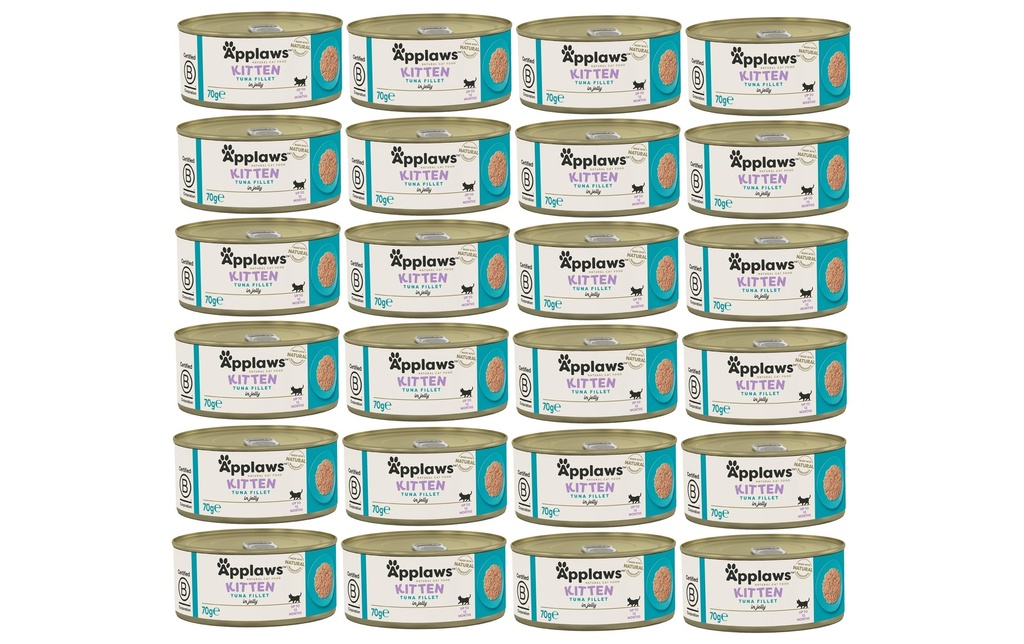 Applaws Alimentation humide Boîte Kitten au thon, 24 x 70 g