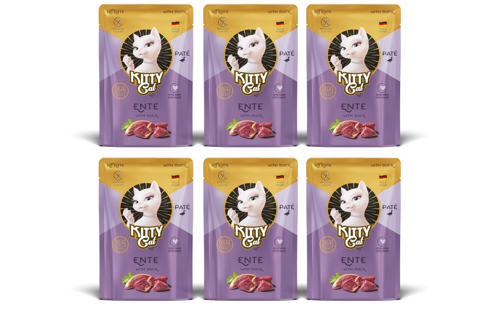 KITTY Cat Alimentation humide Parrain Canard 6 x 85 g