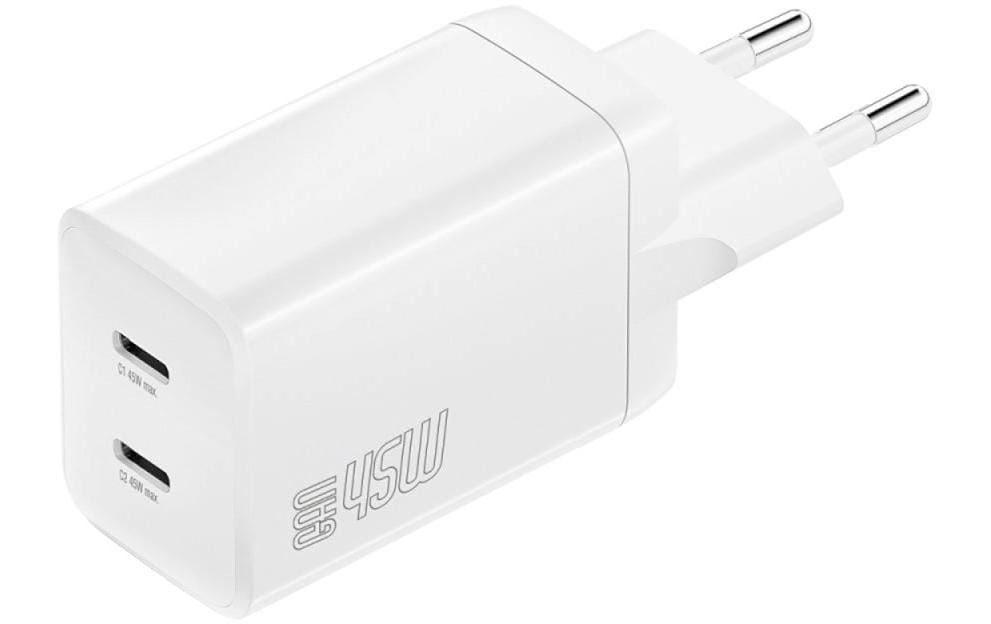 4smarts Chargeur mural USB PDPlug Dual 2x USB-C 45 W GaN