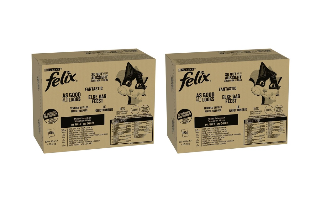 Felix Alimentation humide AGAIL Mixed Selection, 2 x 120 x 85 g