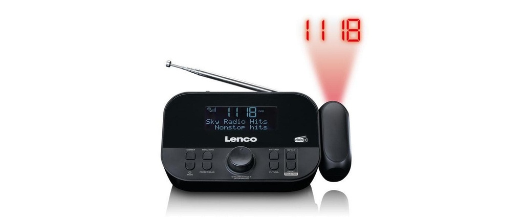 Lenco Radio-réveil CR-615BK Noir