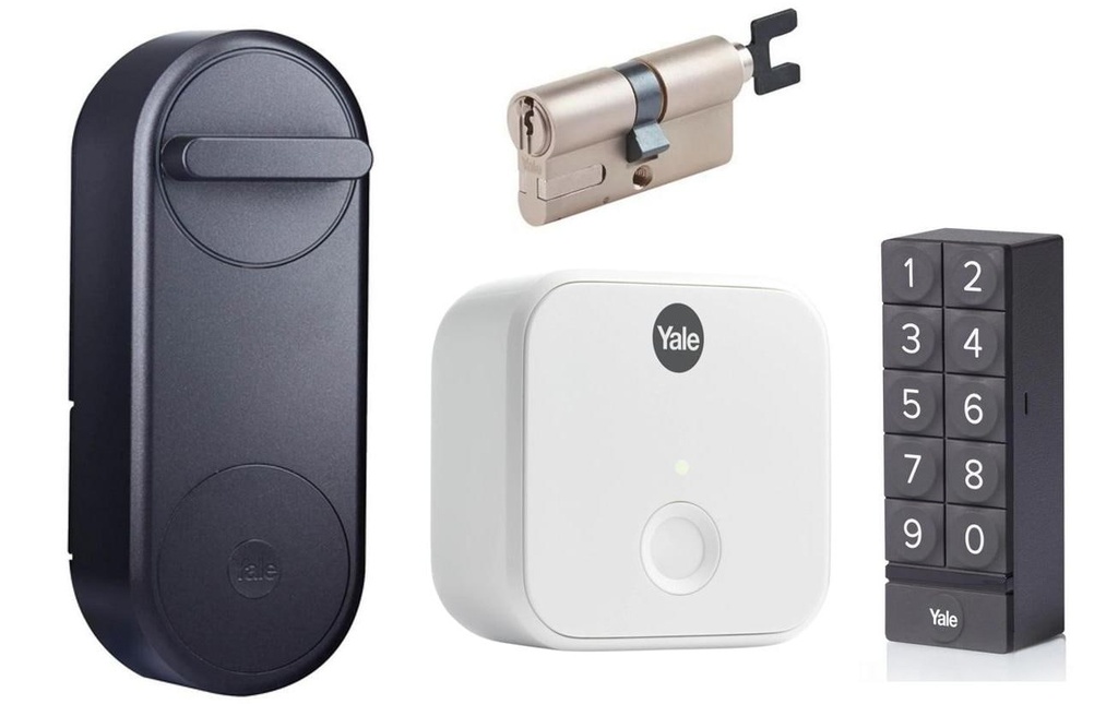 Yale Linus Smart Lock, noir EU, y compris pont, clavier, cylindre