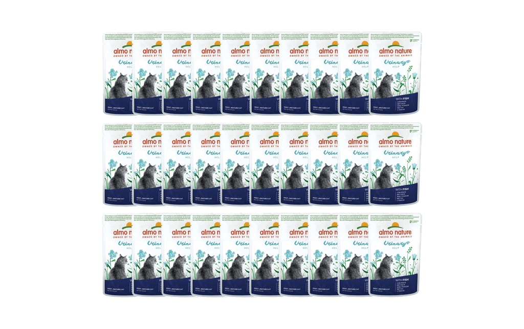 Almo Nature Alimentation humide Holistic Urinary Help au poisson, 30 x 70 g