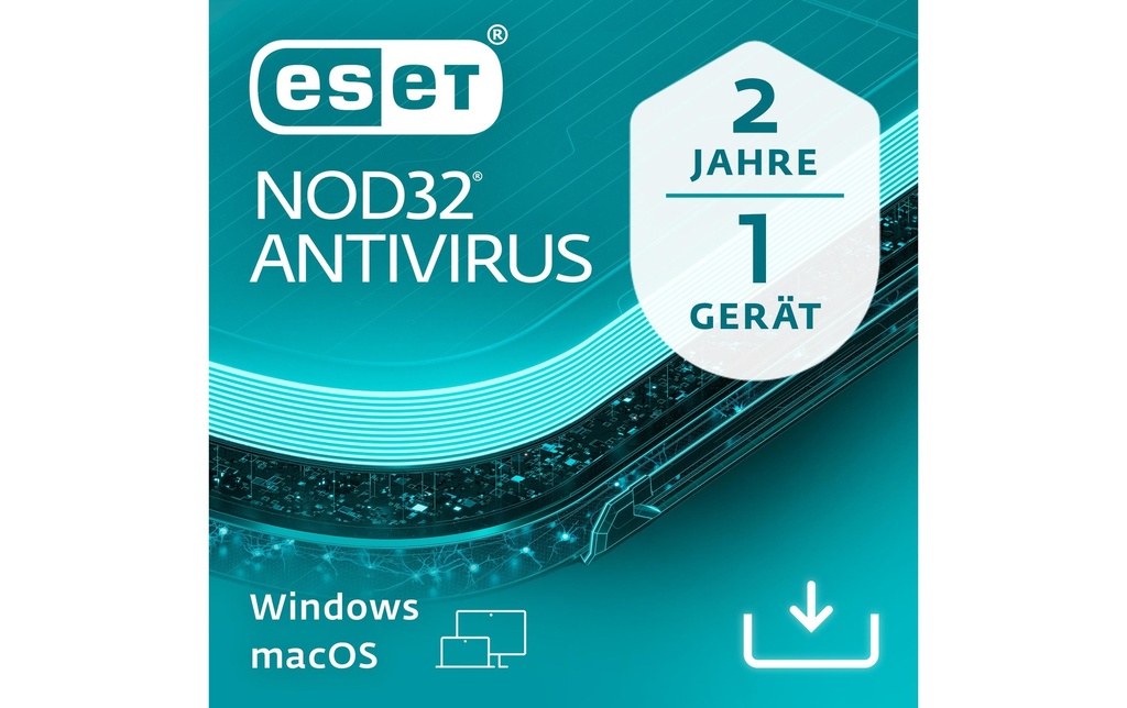 ESET NOD32 Antivirus Version complète, 1 utilisateur, 2 ans