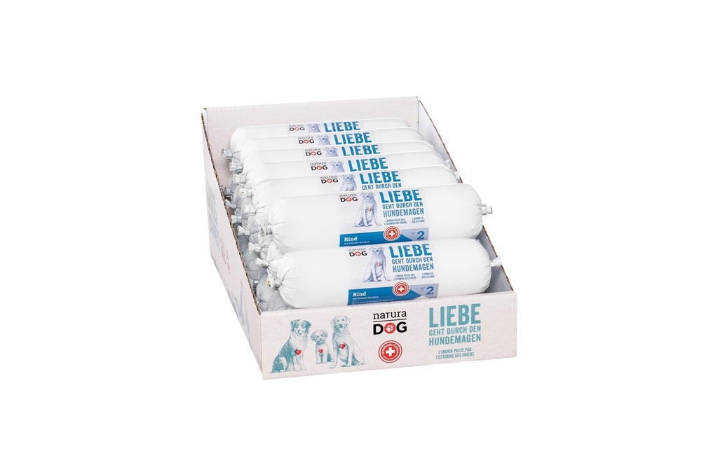 naturaDog Alimentation humide Bœuf avec légumes en morceaux Multipack, 20 x 400 g