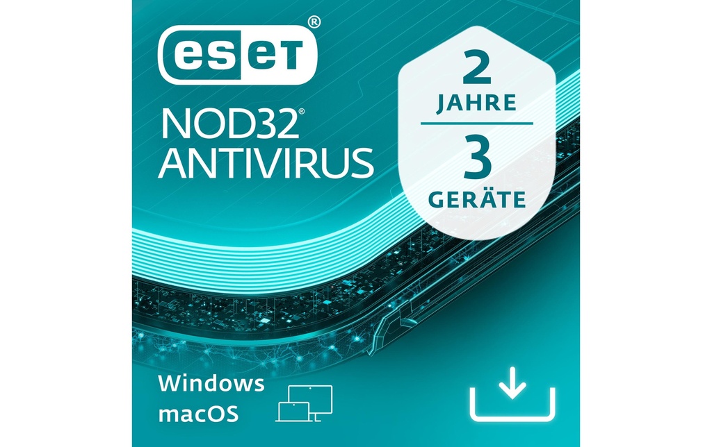 ESET NOD32 Antivirus Version complète, 3 utilisateurs, 2 ans