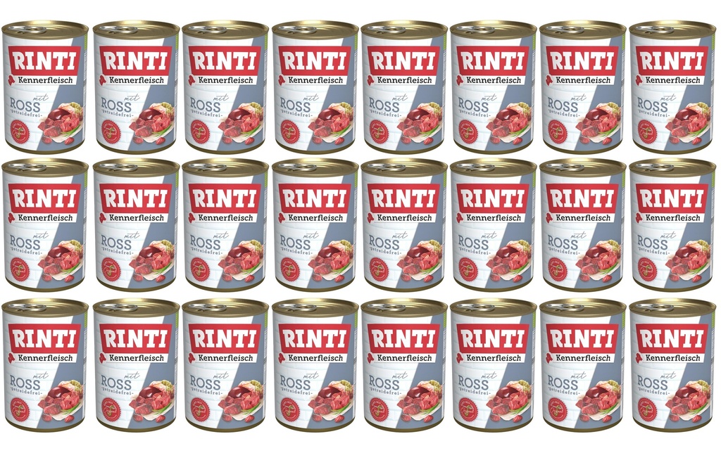 Rinti Alimentation humide Kennerfleisch pur boîte Ross, 24 x 400 g
