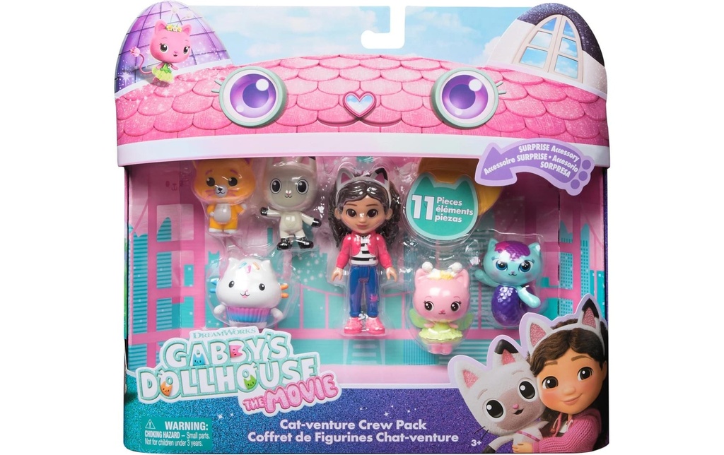 Spinmaster Gabby's Dollhouse Set de figurines Movie 11 pièces