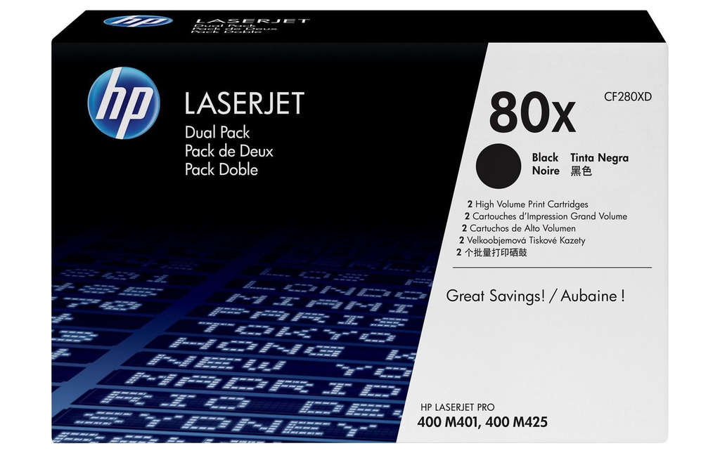 HP HP toner 80X black DP (2 pces)
