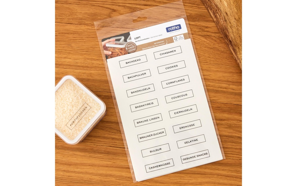 Rotho Étiquettes LOFT 0 l, Blanc