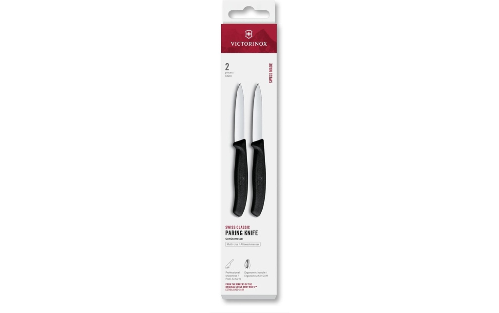 Victorinox Jeux de couteaux Swiss Classic, 8 cm, noir, 2 pièces