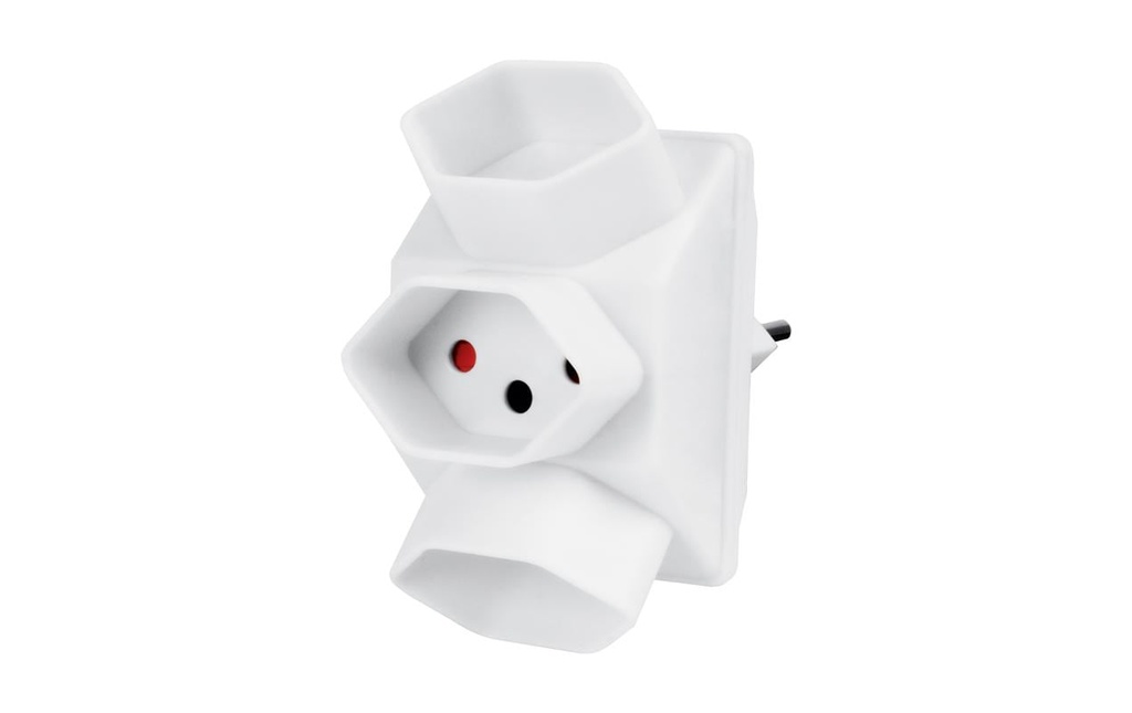 STEFFEN Adaptateur multiple 3x T13, Blanc
