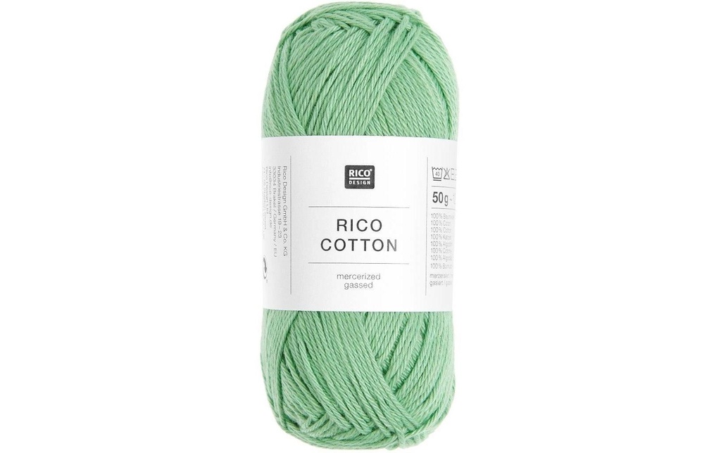 Rico Design Fil de coton Eucalyptus, 50 g, 125 m