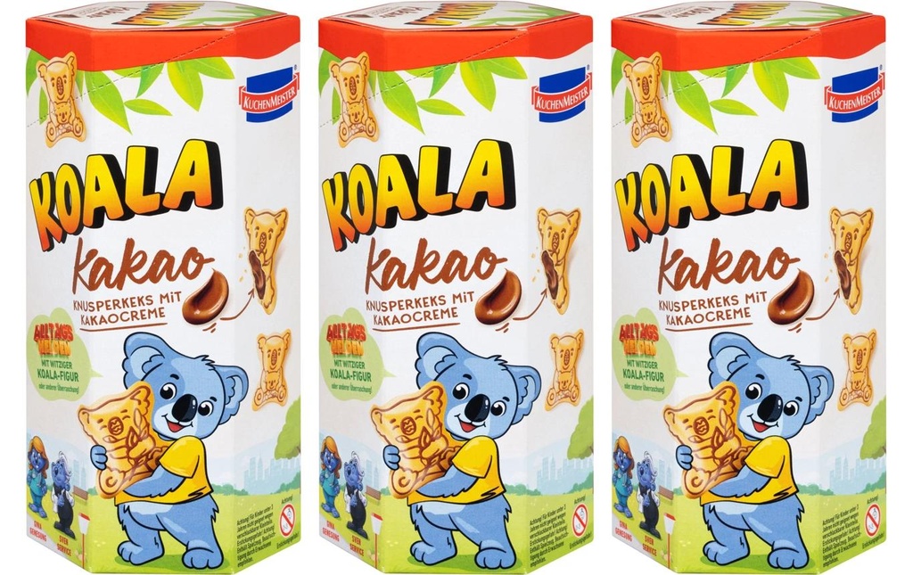 Kuchenmeister Petits gâteaux Biscuits au cacao Koala 3 x 75 g